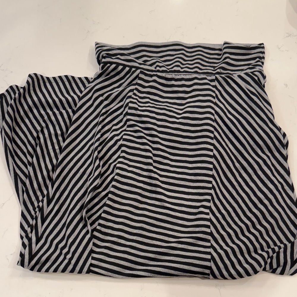 Striped Black and Gray Women's Skirt